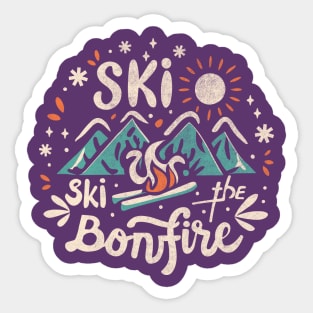 Ski the Bonfire Sticker